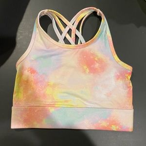 Girls Pastel Watercolor Crop Top